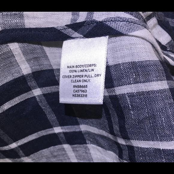 Nordstrom Signature Wrap Dress Navy White Plaid - Picture 8 of 8